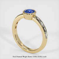 0.66 Ct. Sapphire Ring, 14K Yellow Gold 2