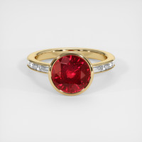 3.73 Ct. Ruby Ring, 14K Yellow Gold 1