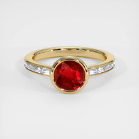 1.60 Ct. Ruby Ring, 14K Yellow Gold 1