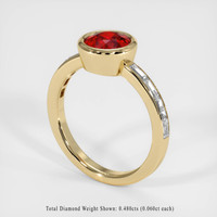 1.60 Ct. Ruby Ring, 14K Yellow Gold 2