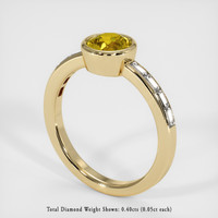 0.94 Ct. Yellow Sapphire Ring, 14K Yellow Gold 2