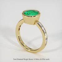 2.19 Ct. Emerald Ring, 18K Yellow Gold 2