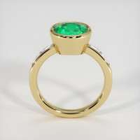 2.19 Ct. Emerald Ring, 18K Yellow Gold 3