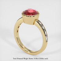 3.07 Ct. Sapphire Ring, 18K Yellow Gold 2