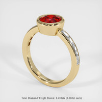 1.60 Ct. Ruby Ring, 18K Yellow Gold 2