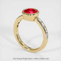 1.38 Ct. Ruby Ring, 18K Yellow Gold 2