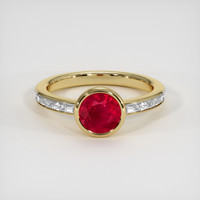 1.60 Ct. Ruby Ring, 18K Yellow Gold 1
