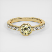 0.71 Ct. Sapphire Ring, 18K Yellow Gold 1
