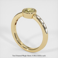 0.71 Ct. Sapphire Ring, 18K Yellow Gold 2