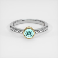 0.67 Ct. Gemstone Ring, 14K Yellow & White 1