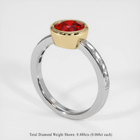 1.60 Ct. Ruby Ring, 14K Yellow & White 2