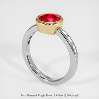 1.38 Ct. Ruby Ring, 14K Yellow & White 2