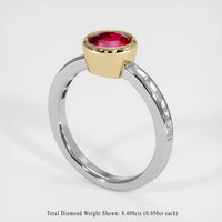 1.51 Ct. Ruby Ring, 14K Yellow & White 2