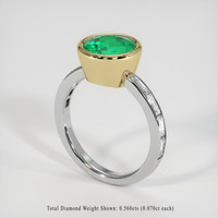 2.19 Ct. Emerald Ring, 18K Yellow & White 2
