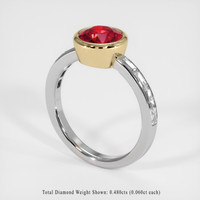 1.88 Ct. Ruby Ring, 18K Yellow & White 2