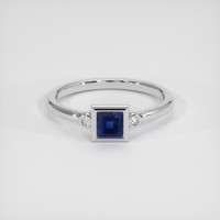 0.50 Ct. Blue Sapphire Ring, Platinum 950 1