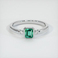 0.43 Ct. Emerald  Ring - Platinum 950