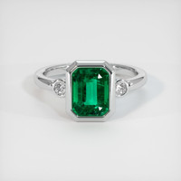 1.90 Ct. Emerald Ring, Platinum 950 1