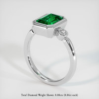 1.90 Ct. Emerald Ring, Platinum 950 2