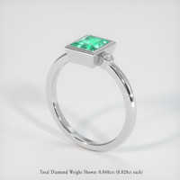 1.32 Ct. Emerald Ring, Platinum 950 2