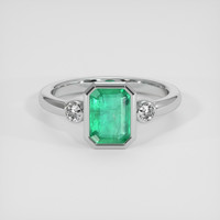 1.34 Ct. Emerald Ring, Platinum 950 1