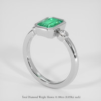 1.34 Ct. Emerald Ring, Platinum 950 2