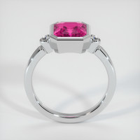 3.11 Ct. Purplish Pink Sapphire Ring, Platinum 950 3