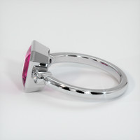 3.11 Ct. Purplish Pink Sapphire Ring, Platinum 950 4