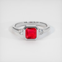 1.22 Ct. Ruby Ring, Platinum 950 1