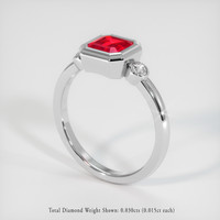 1.22 Ct. Ruby Ring, Platinum 950 2