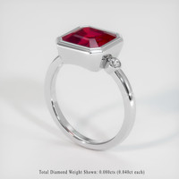 4.21 Ct. Ruby Ring, Platinum 950 2