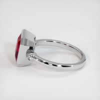 4.21 Ct. Ruby Ring, Platinum 950 4