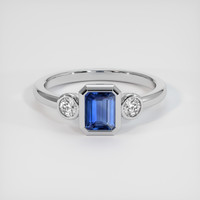 0.91 Ct. Blue Sapphire Ring, Platinum 950 1