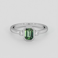 0.98 Ct. Green Sapphire Ring, Platinum 950 1