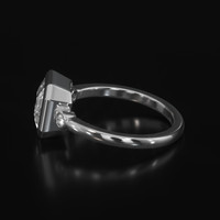 2.62 Ct. White Sapphire Ring, Platinum 950 4