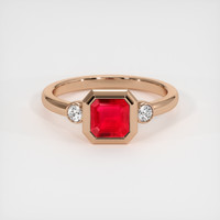 1.22 Ct. Ruby Ring, 14K Rose Gold 1