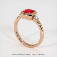 1.22 Ct. Ruby Ring, 14K Rose Gold 2