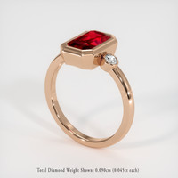 2.01 Ct. Ruby Ring, 14K Rose Gold 2