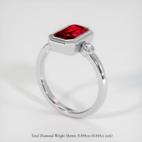 2.01 Ct. Ruby Ring, 10K White Gold 2
