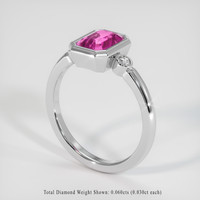 1.63 Ct. Pink Sapphire Ring, 10K White Gold 2