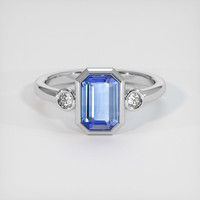 1.16 Ct. Blue Sapphire Ring, 10K White Gold 1