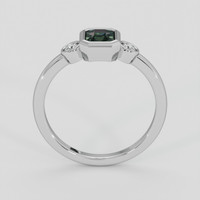 0.80 Ct. Green Sapphire Ring, 10K White Gold 3