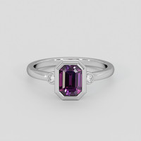 1.27 Ct. Pinkish Purple Sapphire Ring, 10K White Gold 1