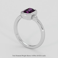 1.27 Ct. Pinkish Purple Sapphire Ring, 10K White Gold 2