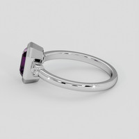 1.27 Ct. Pinkish Purple Sapphire Ring, 10K White Gold 4