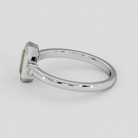 0.77 Ct. Green Sapphire Ring, 10K White Gold 4