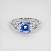 1.34 Ct. Blue Sapphire Ring, 10K White Gold 1