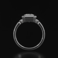 2.62 Ct. White Sapphire Ring, 10K White Gold 3