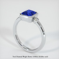 2.01 Ct. Sapphire Ring, 14K White Gold 2