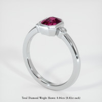 1.07 Ct. Sapphire Ring, 14K White Gold 2